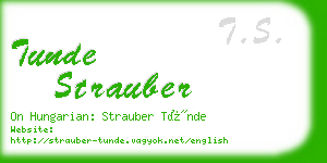 tunde strauber business card